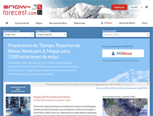 Tablet Screenshot of es.snow-forecast.com